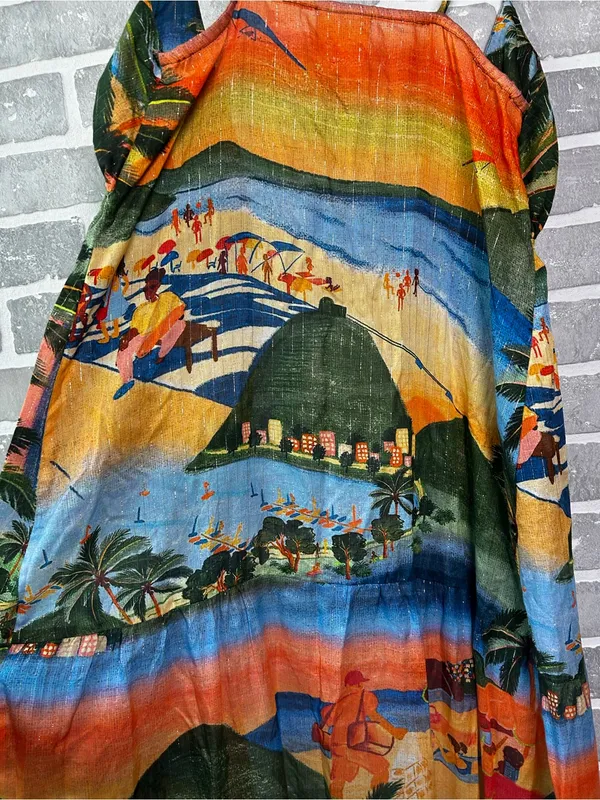 FARM Rio Carioca Cover Up Multicolor Tropical Maxi Swim Coverup Size XS SOLD OUT - Image 7