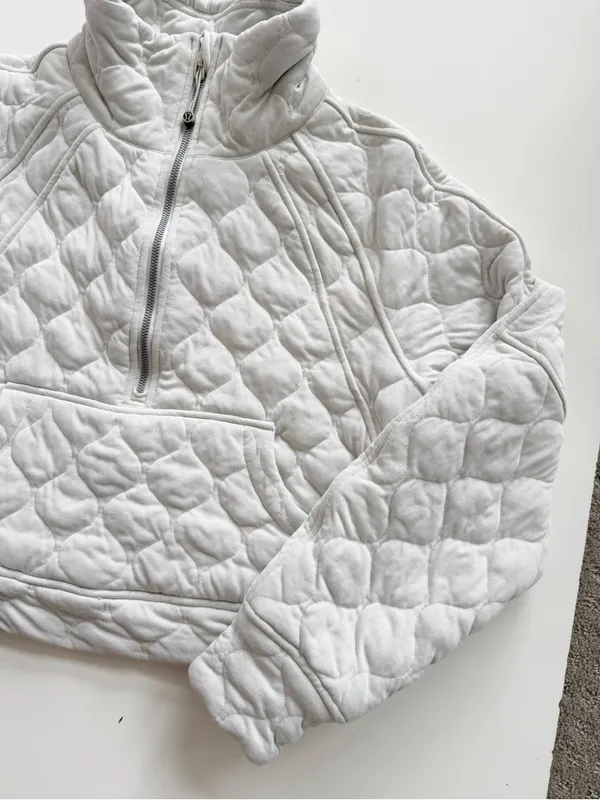 lululemon Scuba Oversized Quilted Half Zip Sweatshirt Size XS/S - Image 6