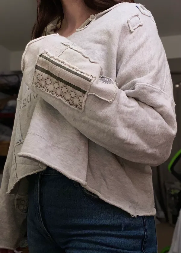 Free People Patchwork Sweatshirt - Image 2