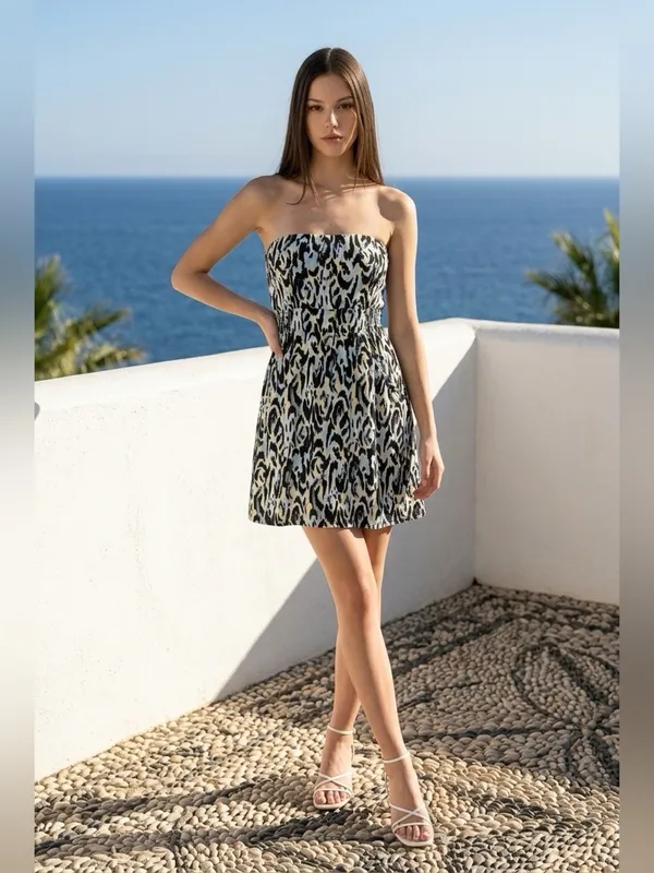 STS Blue Mini Strapless Dress Size Small - Image 8