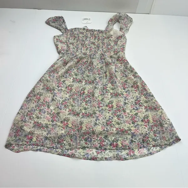Altar’d State Ivory Multi Floral‎ Dress Women XS Fit & Flare Sheer Coquette NEW - Image 12