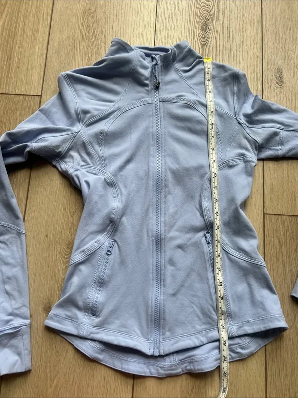 Lululemon Define Jacket Luon Chambray Light Blue Size 8 Zip Up Athletic Coat - Image 13