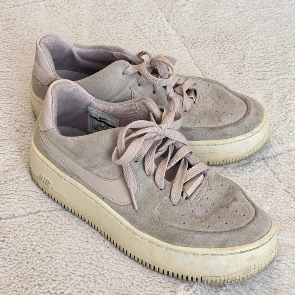 Nike | Air Force 1 Sage Low Blush Pink Platform Sneakers - Image 3