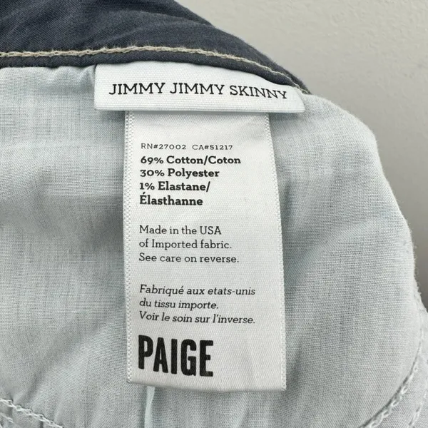 Paige Jimmy Jimmy Skinny Jeans Women's Size 27 Dark Wash Denim‎ Jeans Casual - Image 8