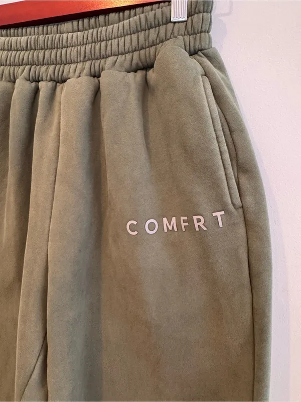 Comfrt Olive Green Sweatpants Joggers Size S - Image 3
