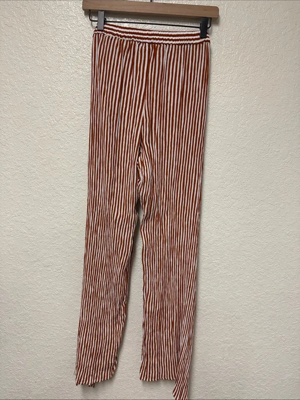 FAITHFULL THE BRAND Es Torrent Vertical-Stripe Wide-Leg Pants with Side Slit - Image 15