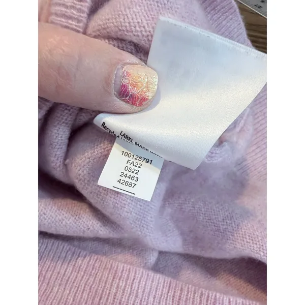 Charter Club Luxury 100% Cashmere Sweater Pink Lilac Crewneck M - Image 8