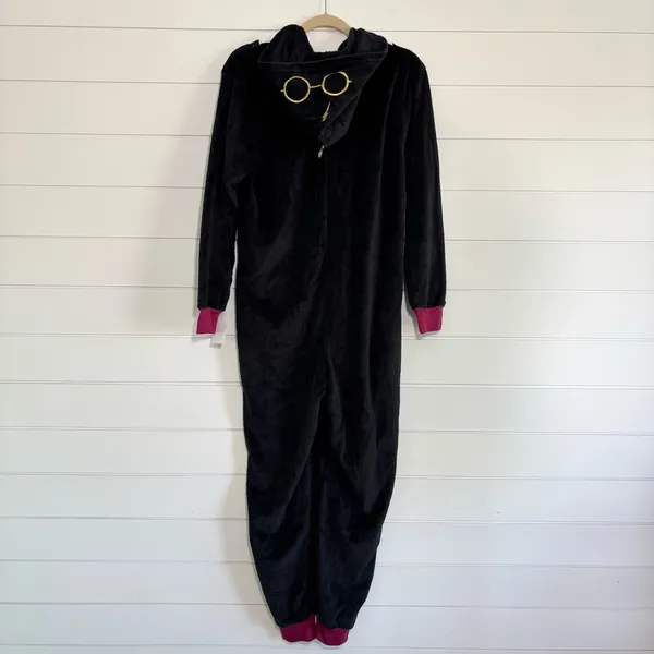 Harry Potter Black‎ Gryffindor Hooded Union Suit NEW Size S/M - Image 5