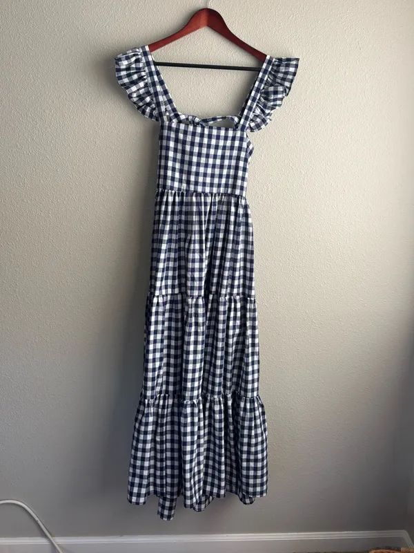 Gingham Reformation Hartford Dress - Image 3