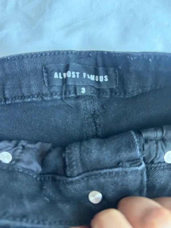 Almost Famous Black Distressed Frayed Denim Shorts - Image 6