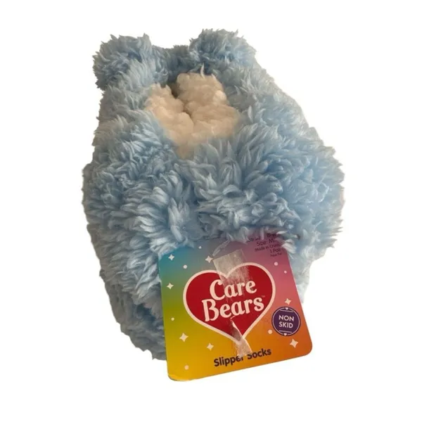 Care Bears Women's Grumpy Bear 3D Plush Head Slippers NWT Blue Size 8 - Image 3