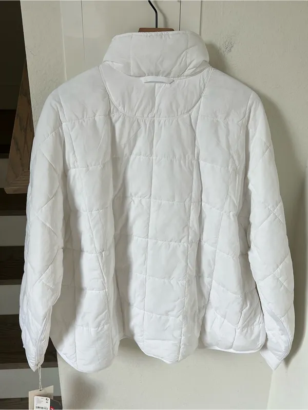 Free People Pippa Packable Puffer White Jacket in White NWT - Image 4