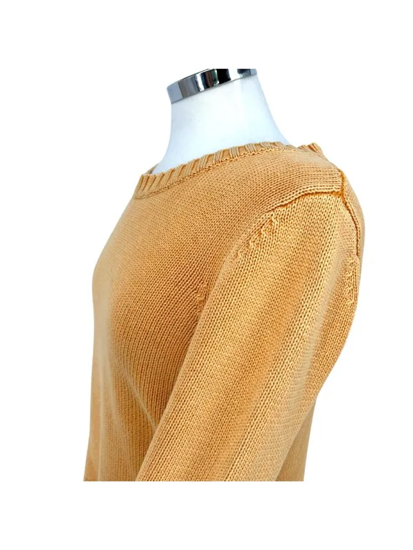Tyler Bōe Mineral Wash Sweater Yellow Minimalist Preppy Luxury Size Medium - Image 5