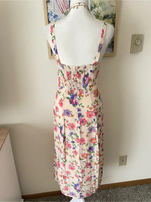 Sézane Rosella Silk Floral Midi Dress Monday Size 34 US 2 - Image 10