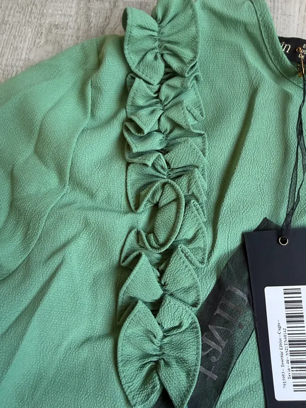 Tavin Green Long Dress Size L (US 8) NWT Long Sleeve Elegant Modest - Image 4