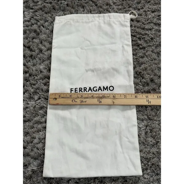 Single Salvatore Ferragamo Off White Canvas Storage Dustbag Cover 16x8 - Image 7