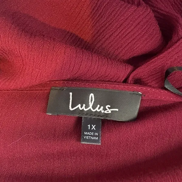 NWT Lulus‎ Heart of Marigold Wrap Maxi Dress in Burgundy Size 1X - Image 5