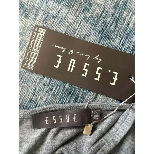 NWT! Essue Gray Deep V Spaghetti Strap Bodysuit Medium - Image 5