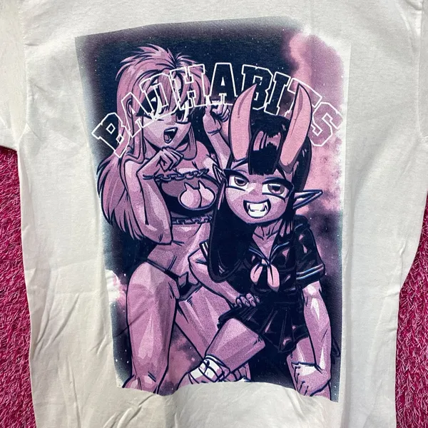 Bad Habits Waifu Devil School Girl & Prisoner Anime Tee M - Image 2