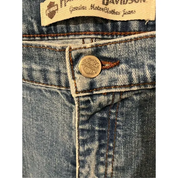 ‎Harley Davidson Straight Leg Jeans Blue Size 10P - Image 9