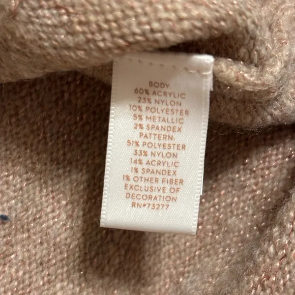 LC Lauren Conrad Brown Sweater with Llama Motif - Image 4