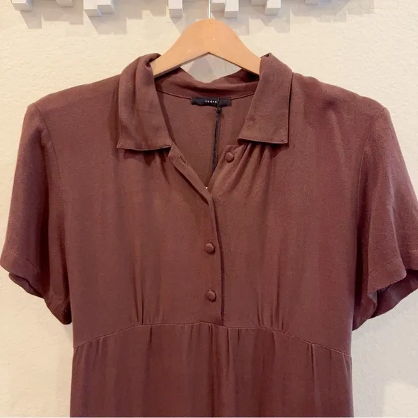 Trois Imogen Maxi Dress in Chocolate Brown One Size NWT - Image 3
