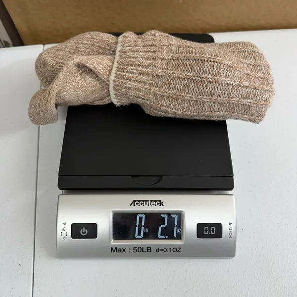 Adult tan gray cable knit ribbed stretch warm soft tall socks one‎ size winter - Image 4