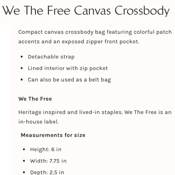 Free People We The Free Blue Canvas Convertible Crossbody Bag - Image 16
