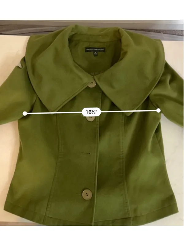 VTG COTTAGECORE Green Blazer Jacket Size M - Image 6