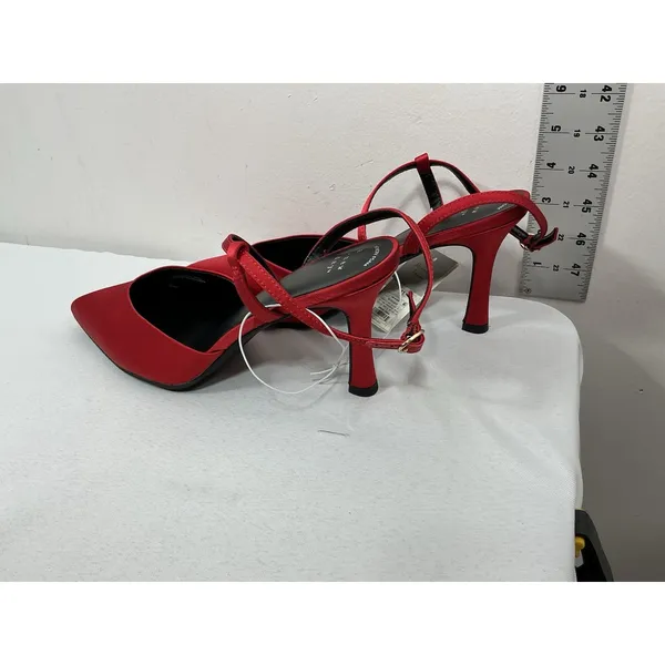 Womans New A New Day Rose Mary Slip On Stiletto Dress Shoes Size 9 Red - Image 3
