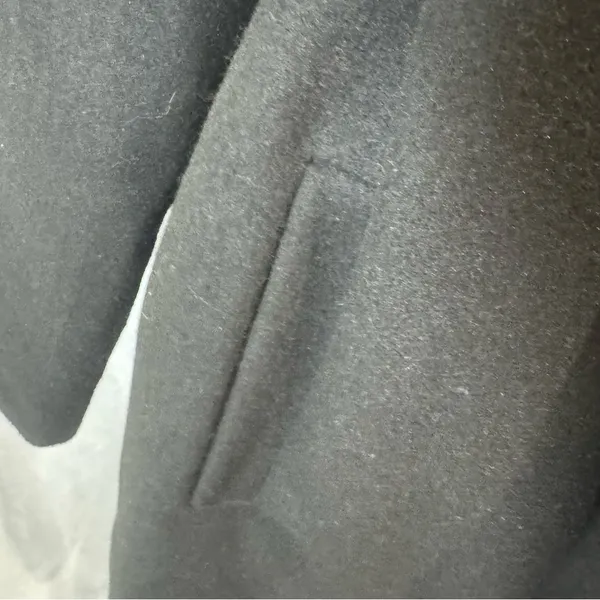 Chicwish Free myself open front black wool blend coat size large - Image 7