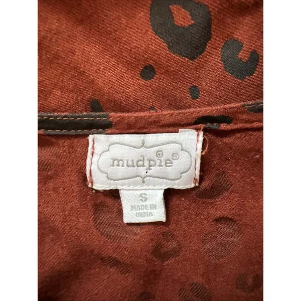 Mud Pie Cheetah Print Tiered Midi Dress Brown & Black Western Prairie Country - Image 5