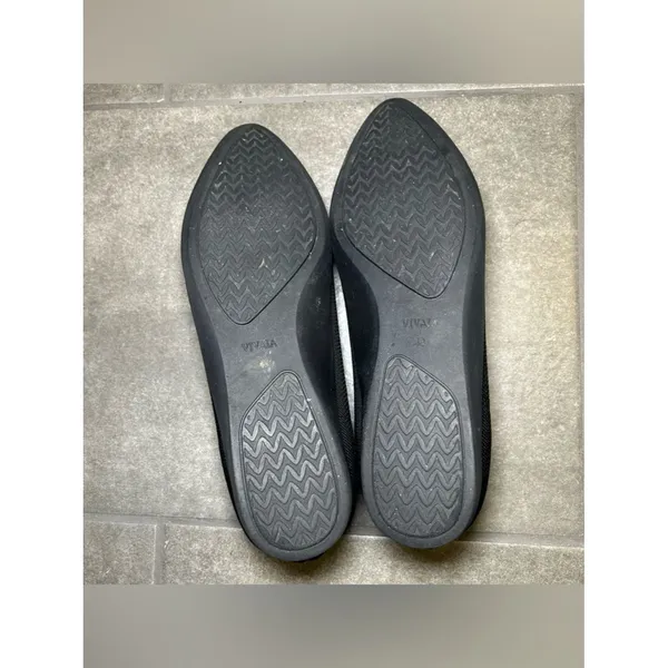 Vivaia Aria Walker Black Pointed Toe Knit Ballet Flats Women’s Shoe Size 11 - Image 9