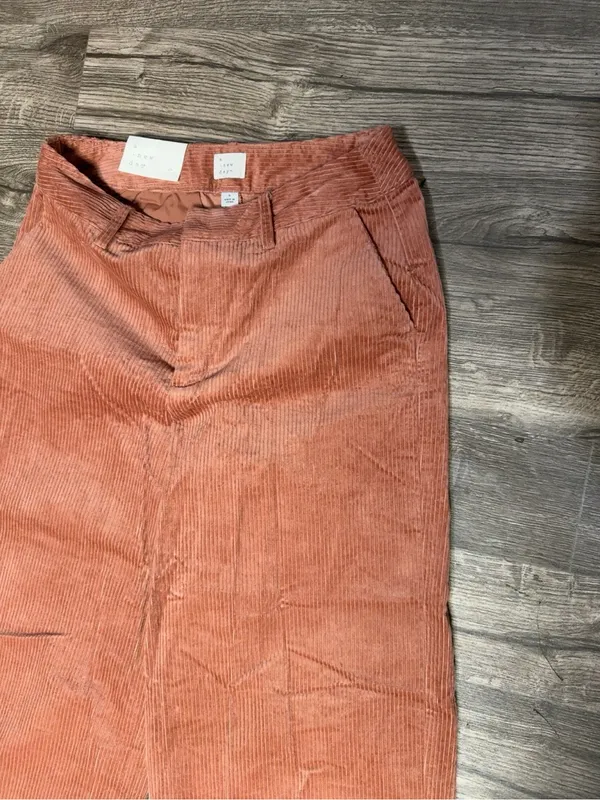 NWT A New Day Corduroy Wide Leg Pants Rust Size 4R 100% Cotton - Image 6