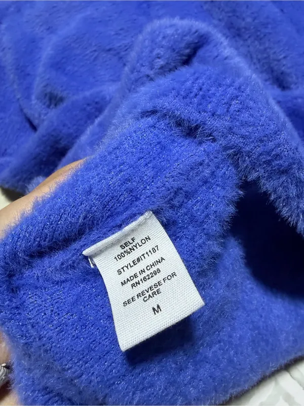 Bucket list Frankie soft fur shacket medium Blue - Image 9
