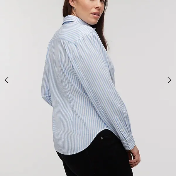 NWT Madewell Darted Long-Sleeve Button-Up Shirt Stripe‎ Cotton Regular Fit NP043 - Image 3