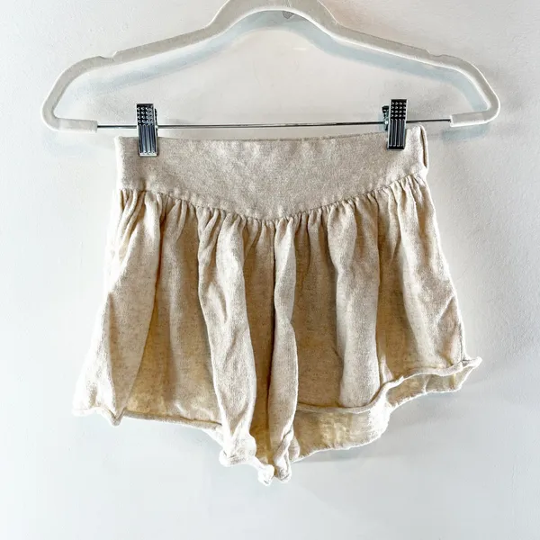 Free People Pull On Relaxed Causal Shorts Beige Tan XS - Image 2