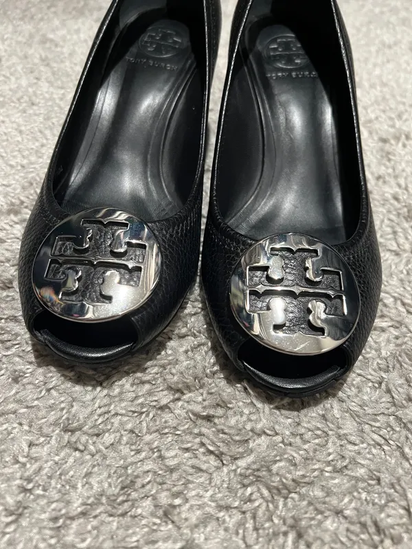 Tory Burch Sally Peep Toe Wedge Heels - Image 2