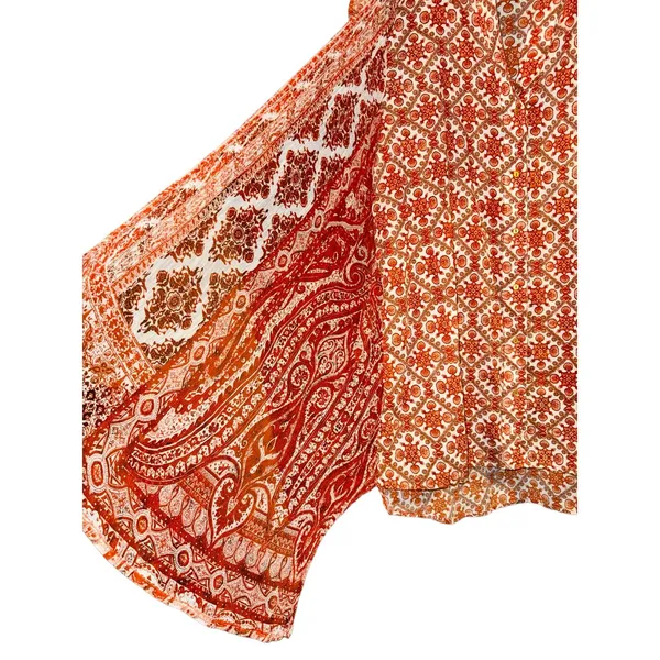 Soft Surroundings Boho Lightweight Blouse‎ Womens Large Hippie 70s Burnt Orange - Image 2