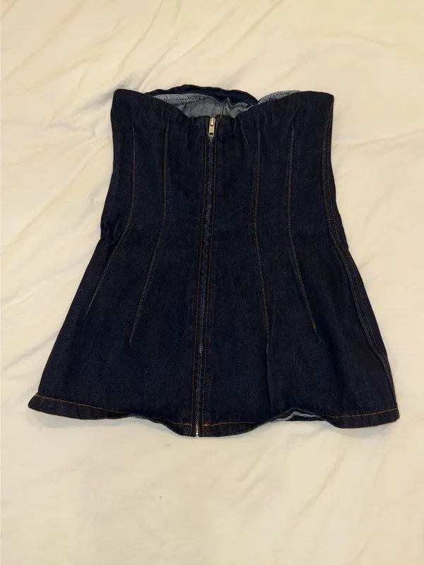 Meshki Denim Bandeau Top - Image 2