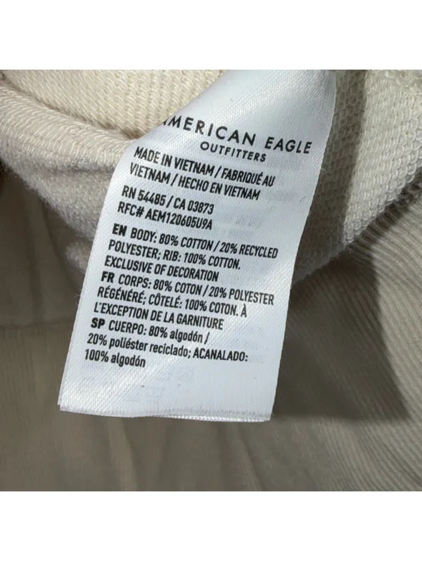 AE Seriously Lived-In XS Cream 77 Oversized Sweatshirt - Image 7