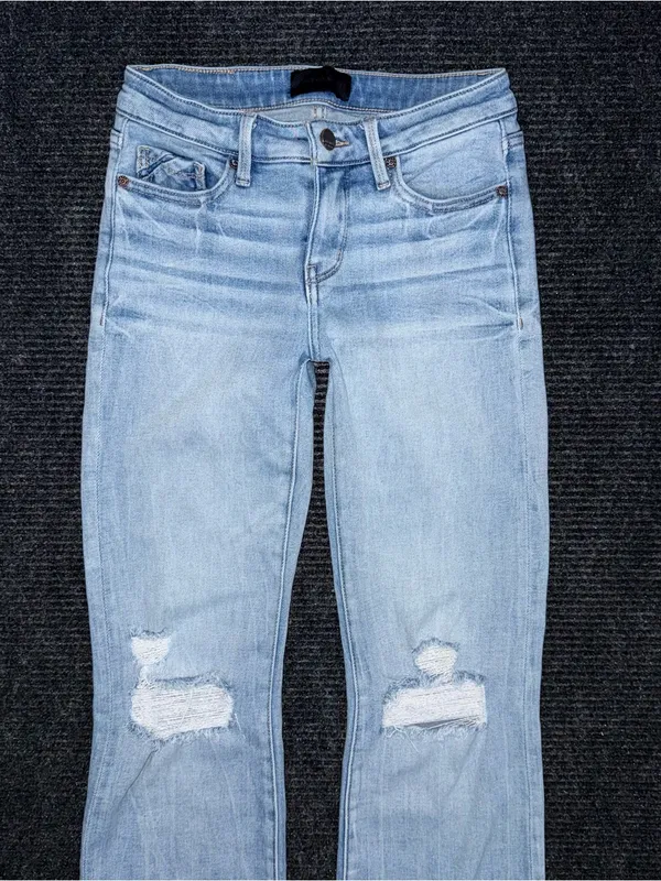 Buckle Black Fit 53 Bootcut Stretch Jeans 24x32 Light Wash Distressed BBW6514R - Image 3