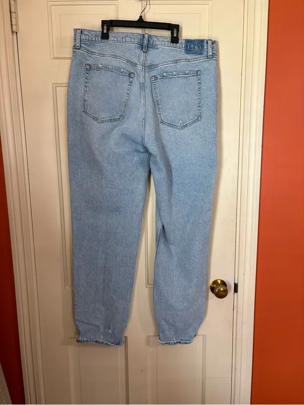 Abercrombie & Fitch Curve Love The '90s Straight Ultra High Rise Jeans Size 18 L - Image 5