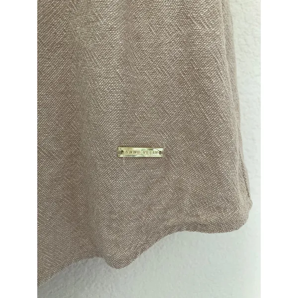 Anne Klein Linen Blend Romantic Coquette Boho Chic Ruffle Cap Sleeve Blouse Top - Image 5