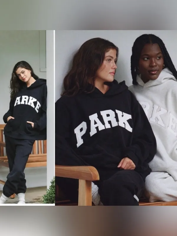 Parke Varsity Black Sweatshirt Hoodie Pullover Size S/M - Image 2