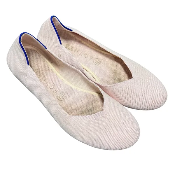 Rothy's The Flat Womens Shoes Round Toe Slip On Knit Ballet Light Pale Pink 9 - Image 5
