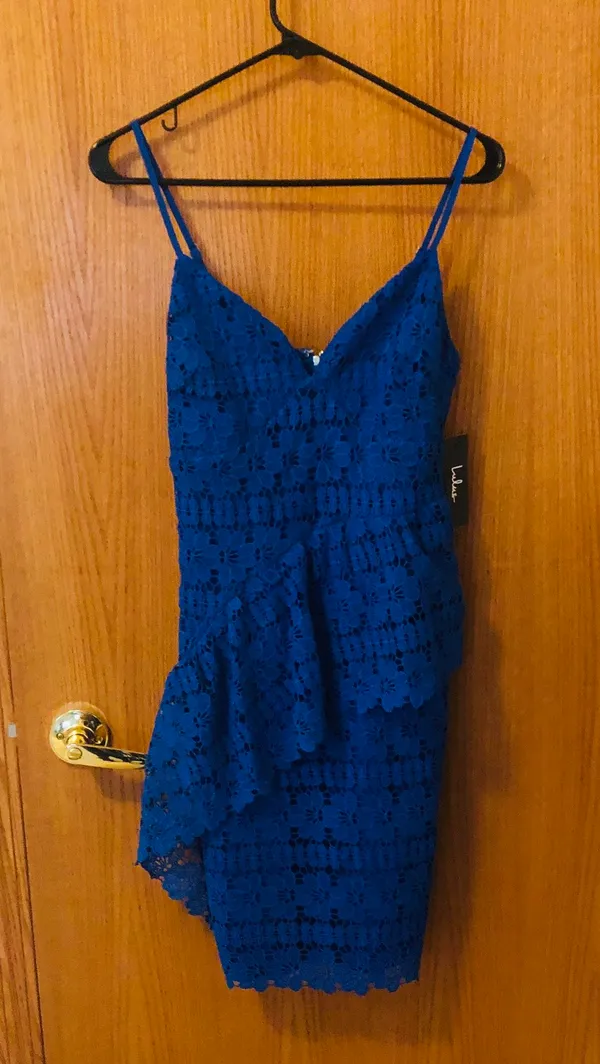 Lulu’s Blue Lace Dress Small - Image 5