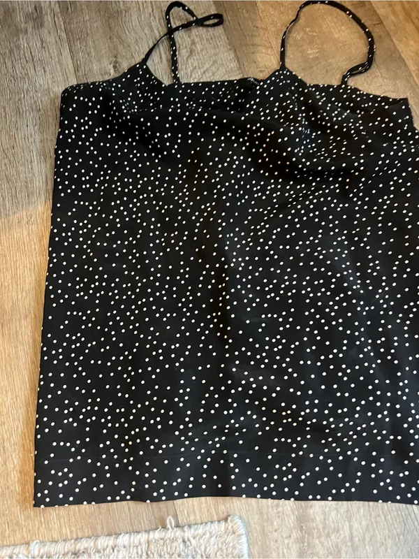 Madewell silk Black Polka Dot cami - Spaghetti Strap‎ - Image 3