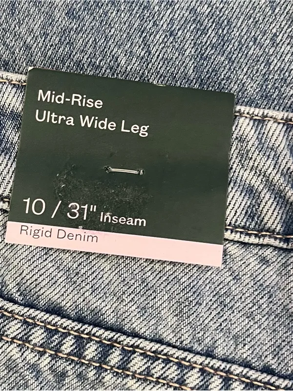 🌺Wild Fable Mid Rise Ultra Wide Leg Jeans Size 10 New🌺 - Image 7