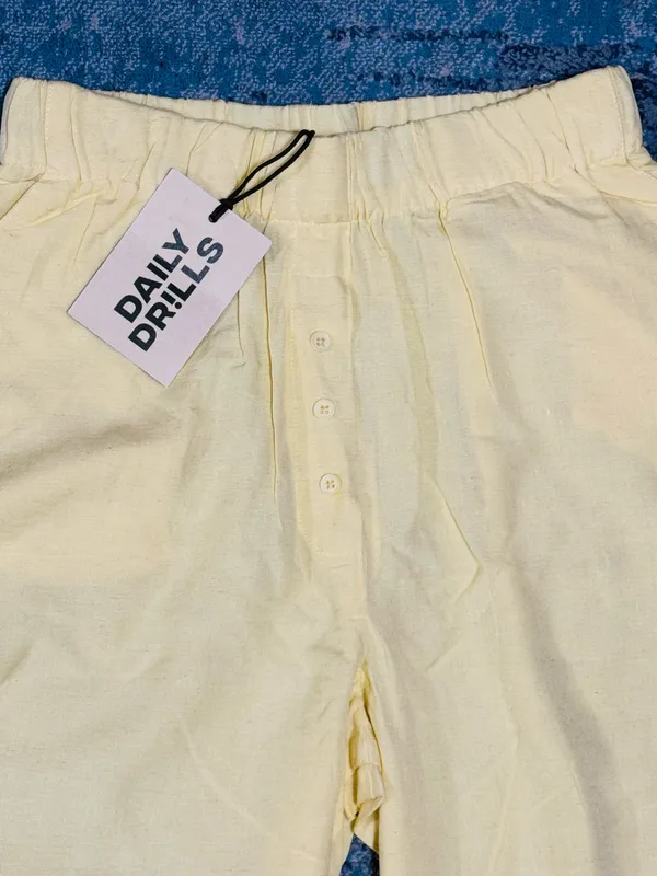 Daily Drills Linen Resort Pants Lemonade XS/S NWT - Image 3